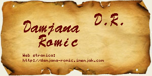 Damjana Romić vizit kartica